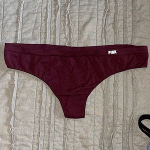 Pink Victoria’s Secret thong size L maroon